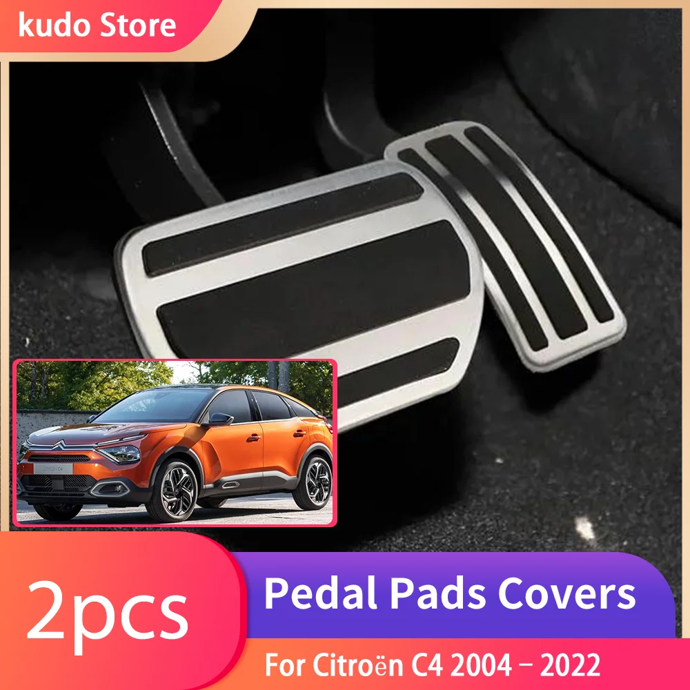 

For Citroën C4 2004–2022 Stainless Steel AT MT Car No Drilling Non-slip Foot Pedals Rest Accelerator Tray Part Accessories.