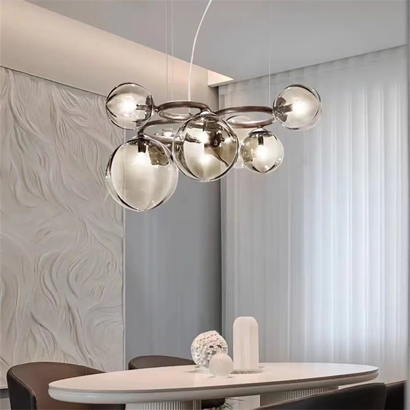 Post mordern circles chandelier Magic Beans Hanging Lamp Creative vintage glass lamp Dining Room Home kitchen island lights