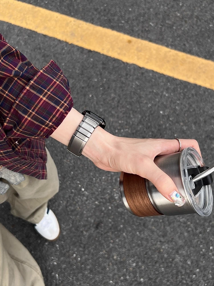 Luksusowy pasek ze stali nierdzewnej do Apple Watch Ultra 2 10 9 8 7 6 5 4 Metalowa bransoleta do iWatch 40mm 41mm 42mm 45mm 46mm 49mm