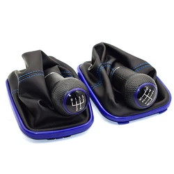 23mm For Volkswagen VW Golf 4 IV MK4 GTI R32 Bora Jetta 5 6 Speed blue Frame Gear Shift Knob Lever Gaiter Boot 1999-2004