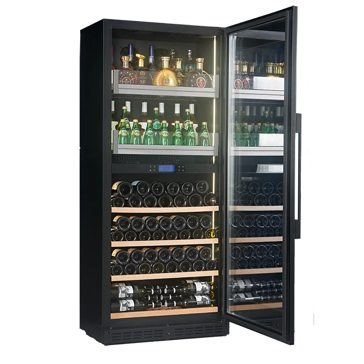 Dual Zone Compressor Wine Refrigerator With Glass Door Adjustable Temperature Household Air Cooling Wine Cooler Fridge