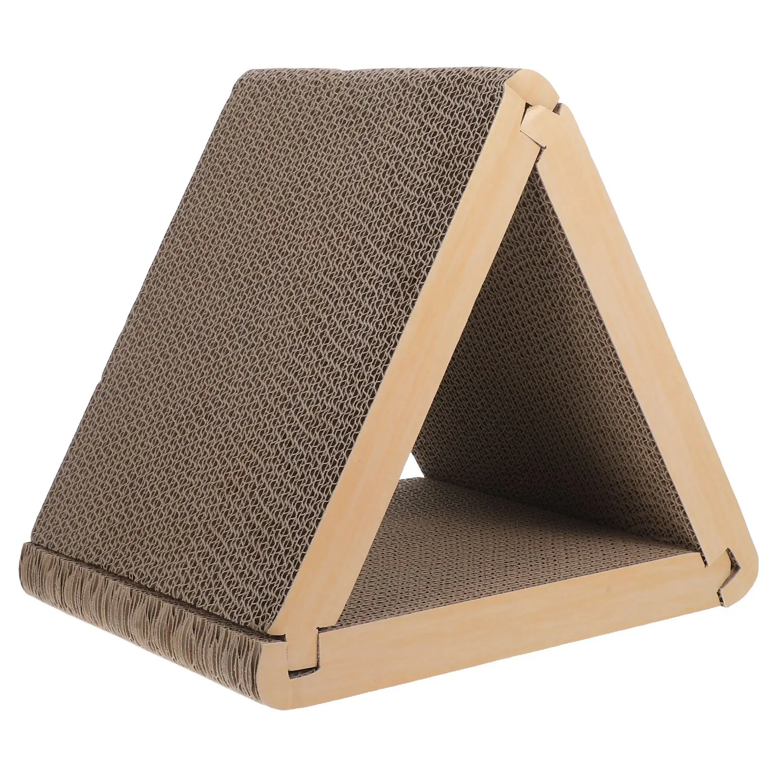 

Foldable Cat Scratching Post Triangular Cardboard Scratchers 6 Sides Wall Couch Protector Pad Indoor Furniture Triangle Shape