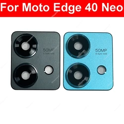 Rear Camera Lens Frame Cover For Motorola Edge 40 Neo XT2307-1 Back Camera Glass Lens Frame Cover Holder Repair Parts