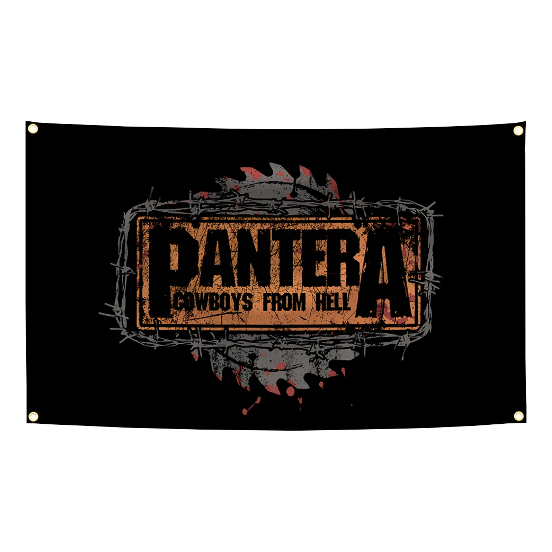 Panteras Heavy Rock Band Flag Tapestry Polyester Digital Printing Banner for Garage Wall Art Out Door Decoration view 2