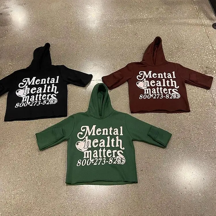 

Harajuku Retro Mental Mental Health Matters Print Hoodies Women Men Streetwear Oversized Couples Sweatshirt Goth Y2k Hoodie