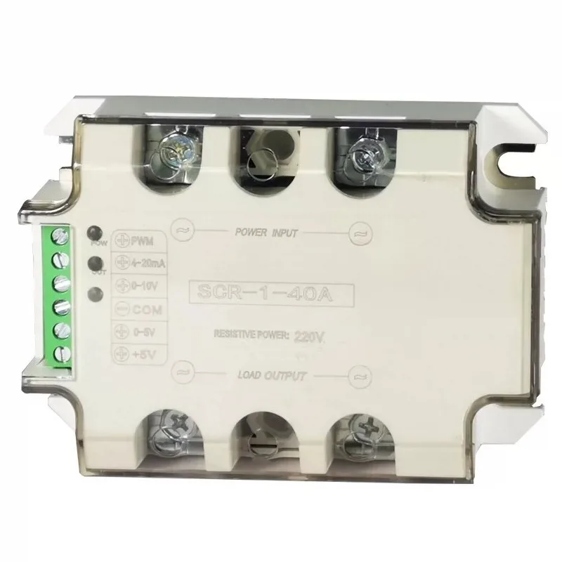 SCR-1 Single Phase Fully Isolated AC Voltage Regulation Module SCR Power Regulator Solid State Relay Heating 40A