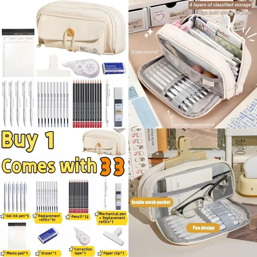 porte-crayons-en-corde-de-coton-de-style-simple-pour-un-usage-au-bureau-et-a-l'ecole-organisateur-de-trousse-a-crayons-multicouche-de-grande-capacite-avec-fermeture-eclair