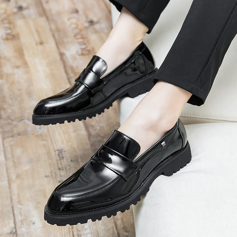 

Новые мужские туфли Lefu на толстой подошве, удобные, модные, брендовые кожаные туфли, мужские высококачественные деловые офисные туфли, размеры 38-45