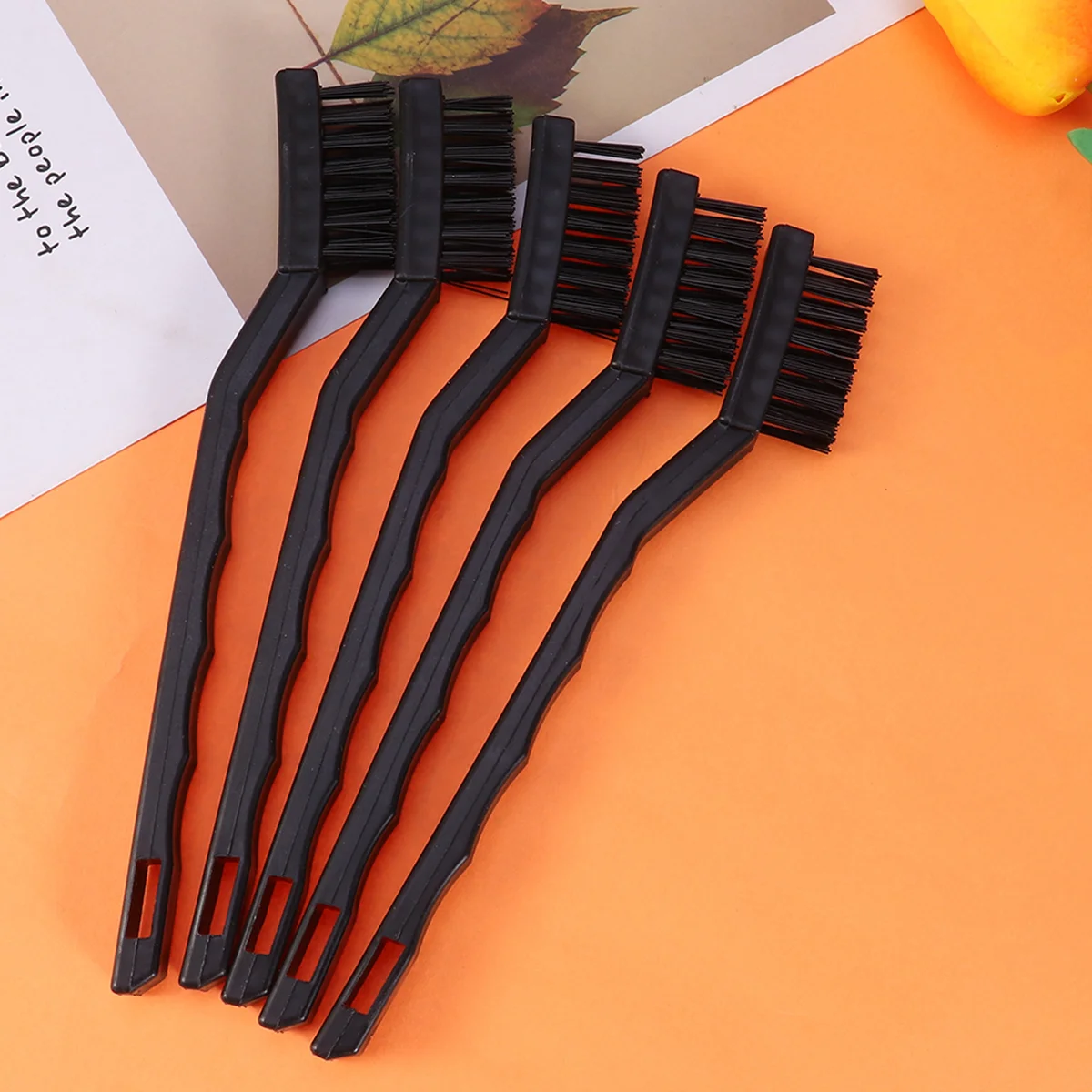 

5 Pcs Anti Static Brush 3 Row Record Black Phone Bristle Cleaning Computer Tool