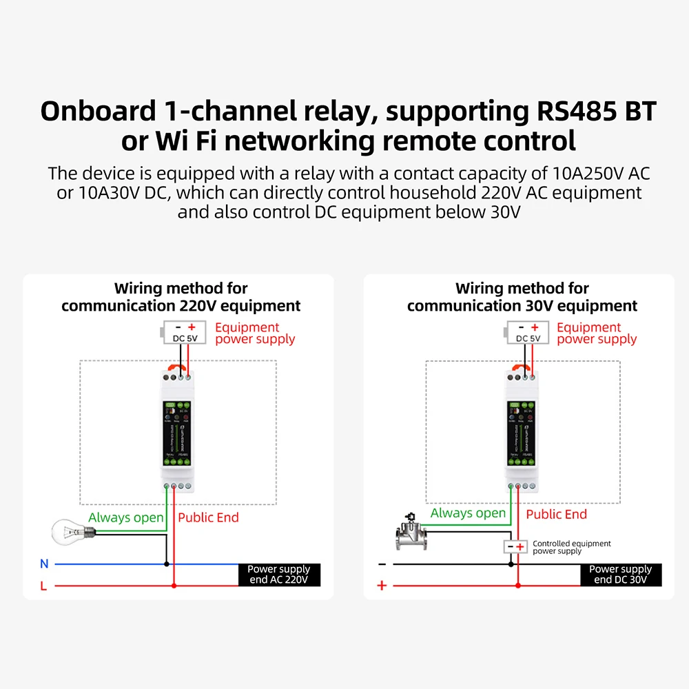Waveshare ESP32-S3 1-Kanal-Relaismodul Industriequalität WiFi Bluetooth S485 Dual-Core 240MHz DIN-Schienen-Isolierter Schutz – Detail 11