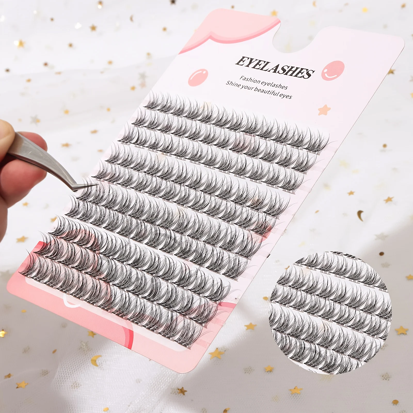 ขนตาปลอม 120 ชิ้น ลุคธรรมชาติสไตล์การ์ตูน หนาและฟู ดีไซน์ไขว้เพื่อช่อที่ดูเป็นธรรมชาติ เหมาะสำหรับมือใหม่