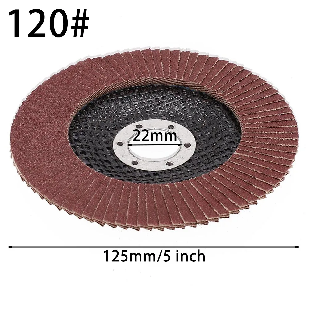 3pcs Sanding Disc 40/60/80/120 Grit Flap Discs 5In Grinding Discs Sanding Wheels For Angle Grinder Finishing Grind Polish Tool