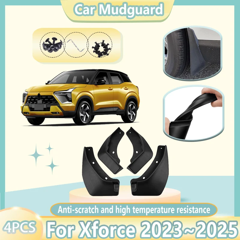 Car Rear Front Mudguards For Mitsubishi Xforce GR1W 2023 2024 2025 Mud Flap Anti-splash Mudflaps Wheel Fender Tool Accessories