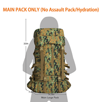 Upgraded ILBE Main Pack with Laser-Cut MOLLE – MARPAT Woodland | Tactical Military Rucksack