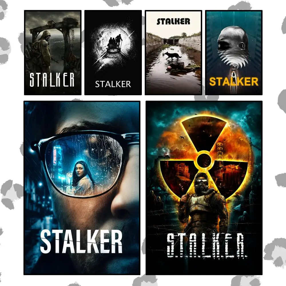 Game Horror Stalker Poster Wall Art Poster Waterproof PP Print Peel And Stick Removable Self Adhesive Home Decor