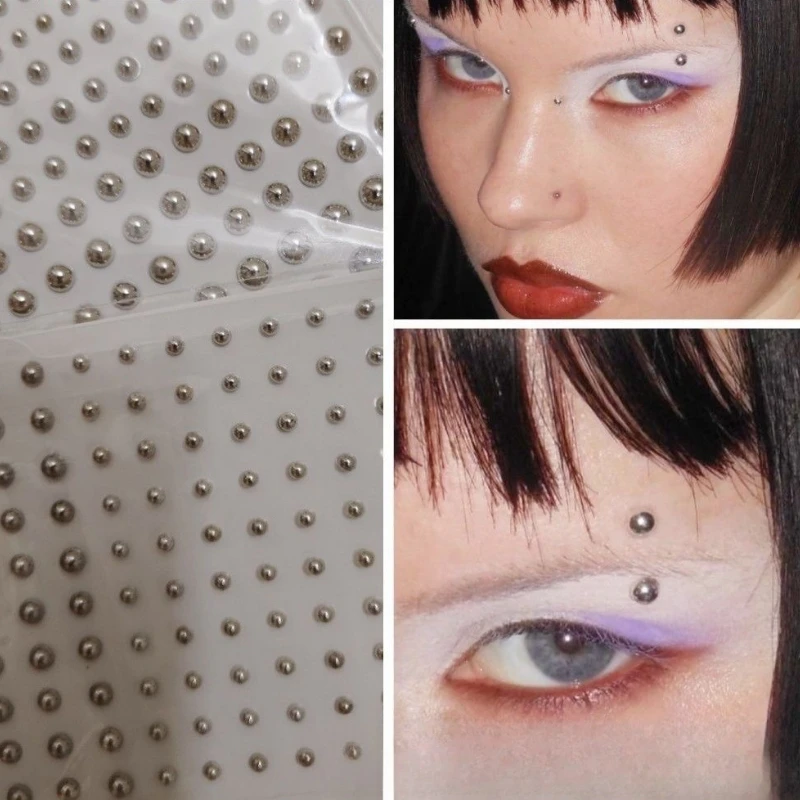 165-180Pcs Non Piercing Lip Nails Sticker Selfadhesive Waterproof Reusable Fake Nail Eyebrow Nose Ring Body Belly Button Jewelry