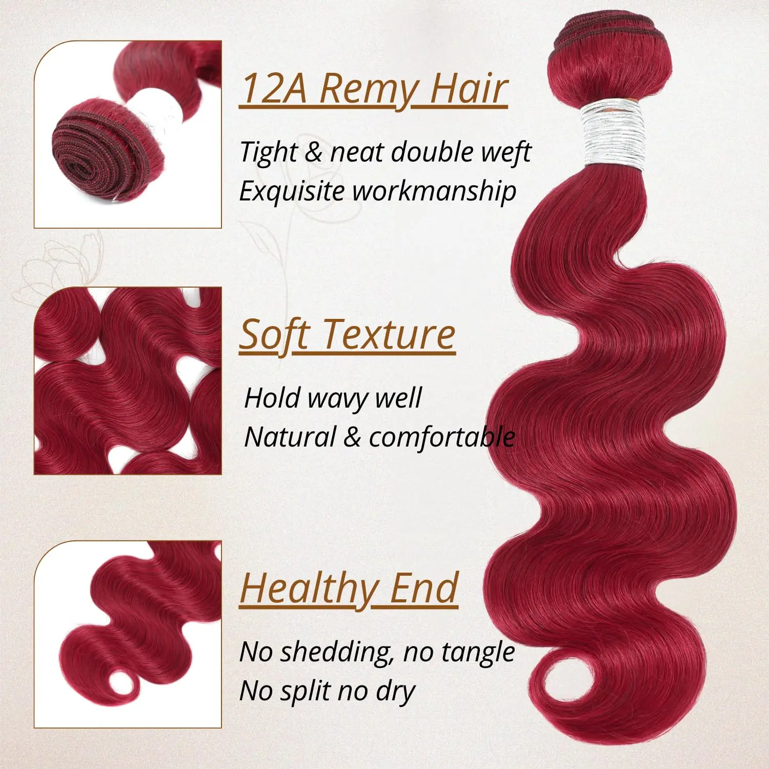 16A 99j Fasci di onda del corpo Capelli umani brasiliani Fasci di doppio tessuto da 34 pollici 3/4 pezzi / lotto Estensione dei capelli umani colorati per donna