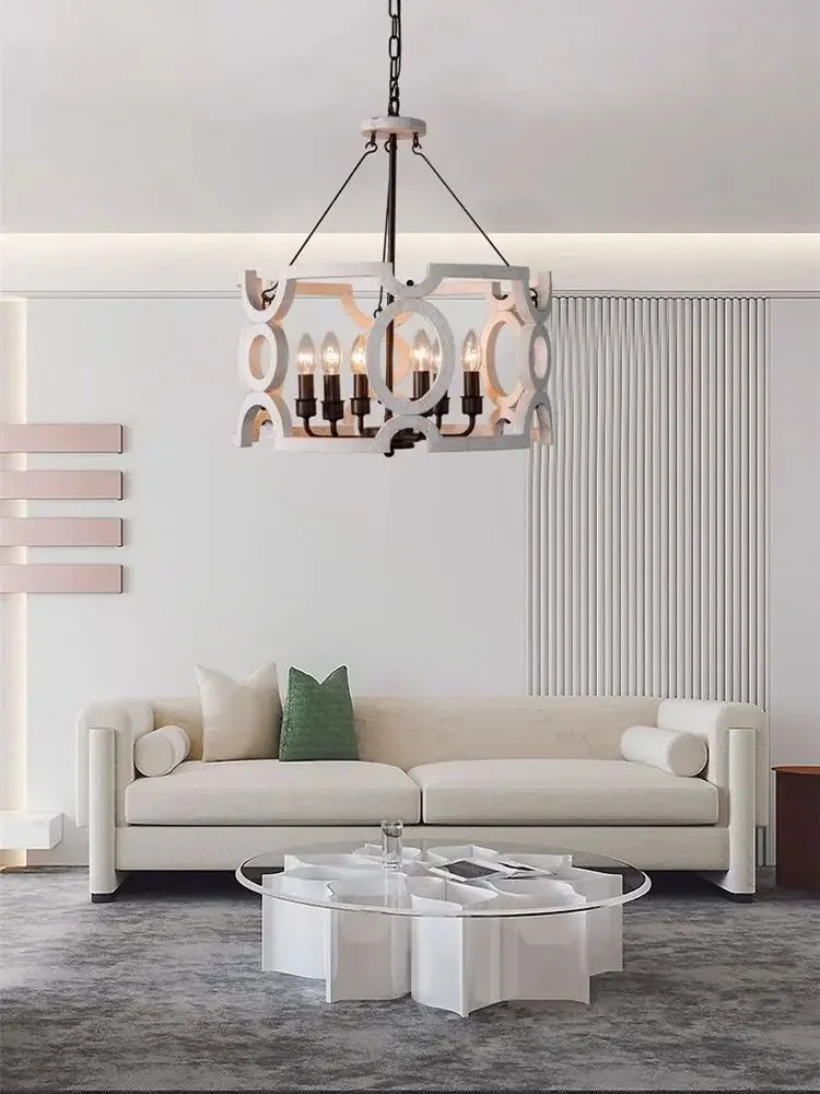 American Country Retro Pendant Light Simple Living Dining Room Lamp Rustic Decor for Bedroom Cafe Villa