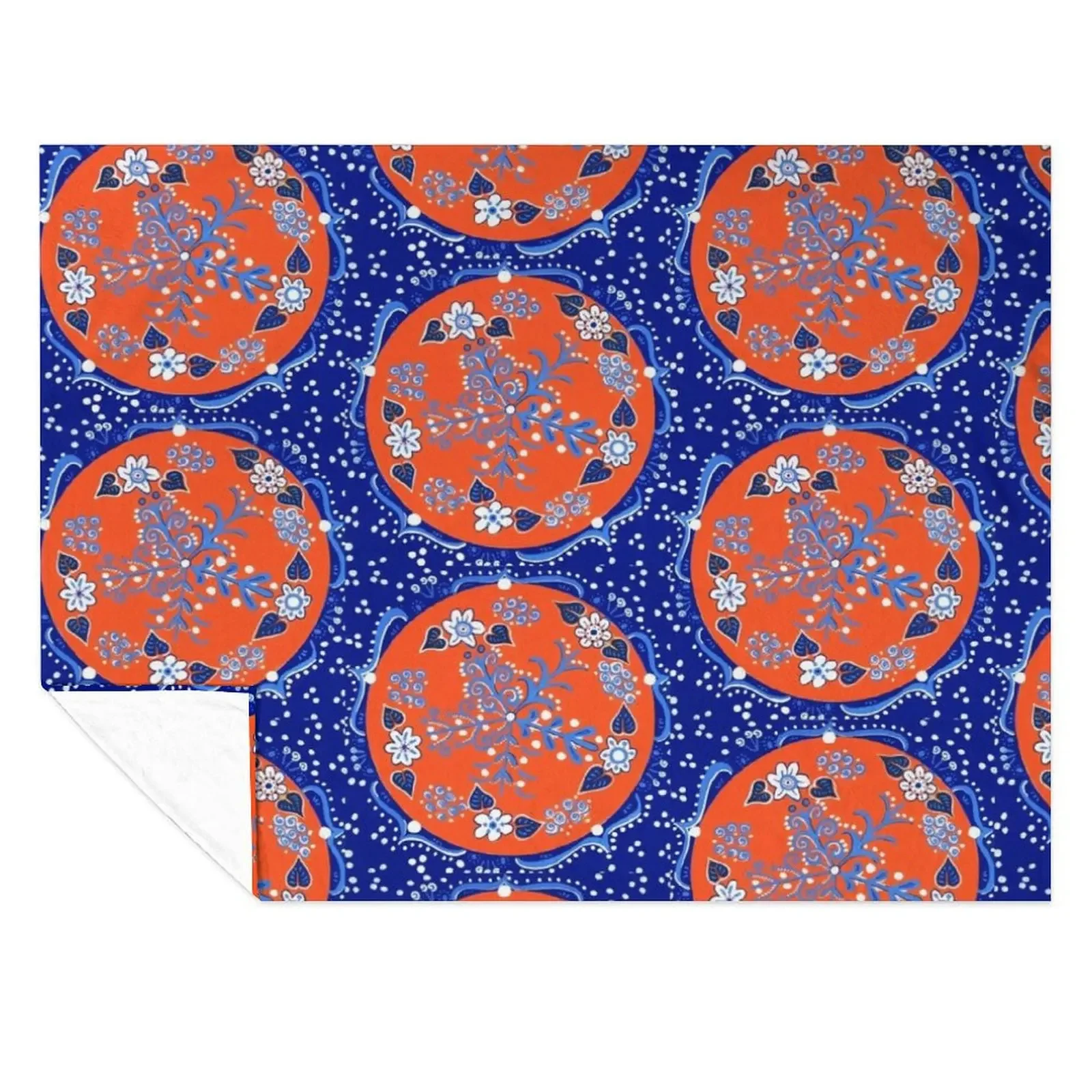 

True Orange and Blue Throw Blanket Bed Fashionable warm winter Beautifuls Stuffeds Blankets