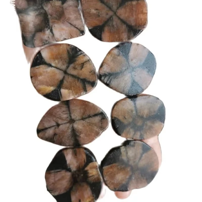 Чистолит (Кафейный крест) в пакетиках (1 шт) Полированные кристаллы Драгоценные камни