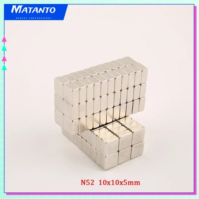 

Сильный неодимовый магнит N52 10x10x5 мм, 10 ~ 30 шт., 10 мм x 10 мм x 5 мм