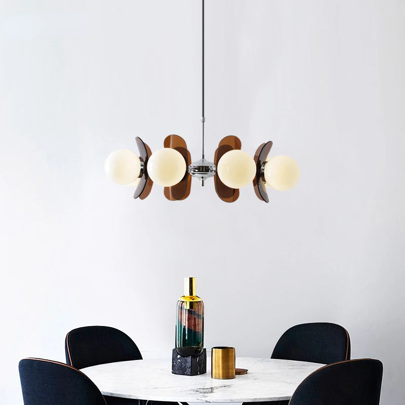 Plafonnier Décoratif en Forme de Boule de Verre, Luminaire Décoratif d'Hôtel, Idéal pour une Salle à Manger ou un Restaurant