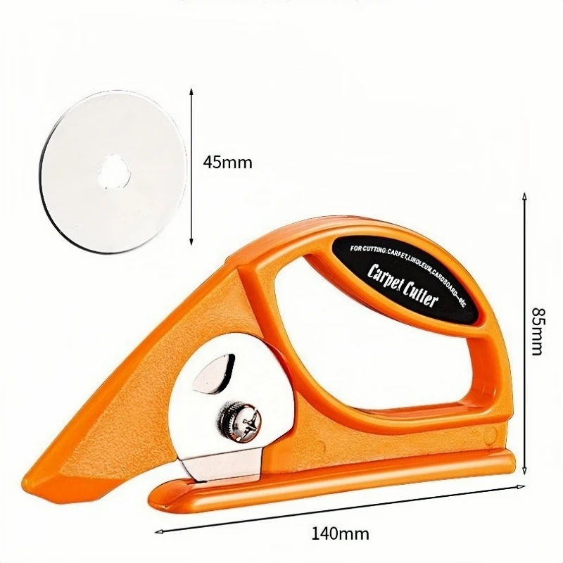 

Нож для резки рулонного материала, резак для ковров из кожаной ткани, бытовой ручной многоцелевой трапециевидный резак для ковров 45 мм