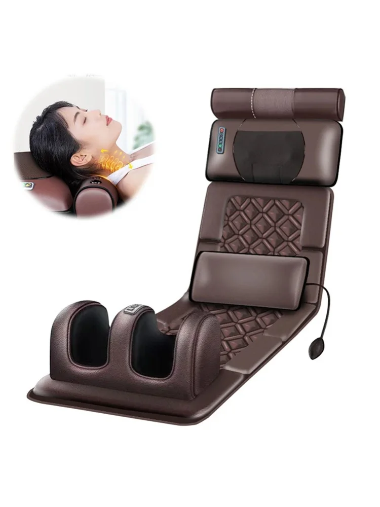 5 Modi, elektrische Massage-Matratze für den ganzen Körper, mit Heizfunktion, Luftkissen, Knetmassage, Vibration, Handbedienung, Massagekissen zur Linderung von Schmerzen in Schulter, Taille und