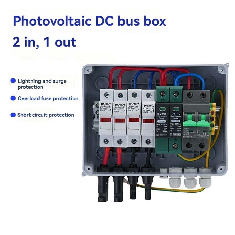 A63X-Photovoltaic Combiner Box Dc Circuit Box Combination Box Circuit Breaker Anti-Thunder Protection Switch Fuse