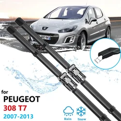 Car Wiper Blades for Peugeot 308 308SW 308CC MK1 T7 2007~2013 Front Windscreen Brushes Accessories 2Pcs 2008 2009 2010 2011 2012