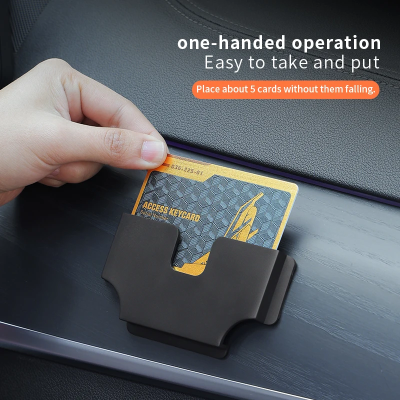 Newest Car Mounted Card Holder Voucher Storage Box Car Refueling High-Speed Card Slot Card Holder Creative Utensils Auto Storage