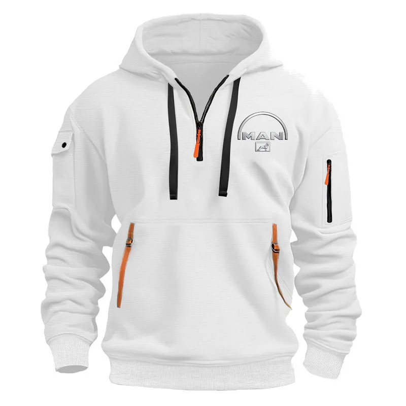 Half zipper Men's Hoodie Sweatshirts MAN Printing New Spring Pullover Sports Top Male Hip-hop street oversized hoodies