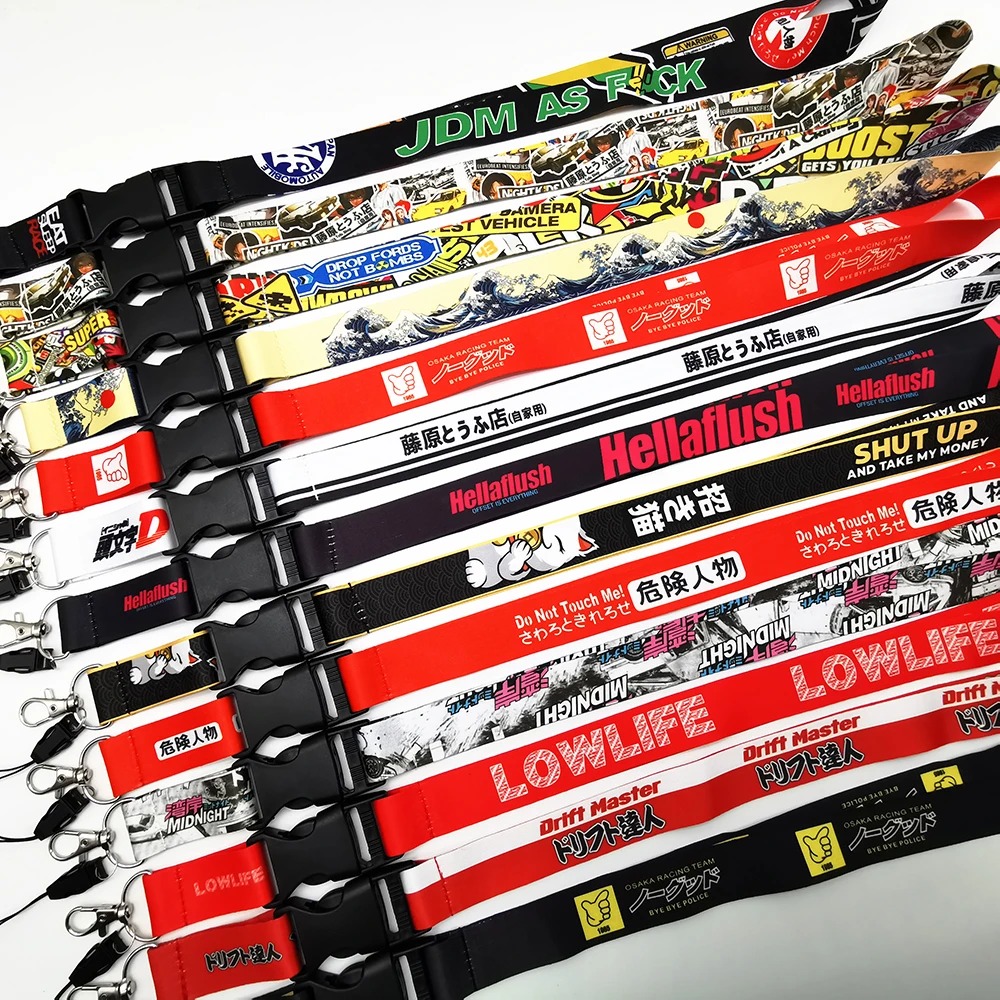 Auto JDM Kultur-Schlüsselband für Arbeitsausweis, Handy, Schlüssel, Schnellverschluss-Motorrad-Schlüsselanhänger Zubehör – Detail 1