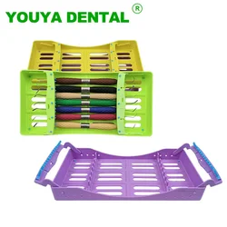 Rack de esterilização dental para espátulas de enchimento de resina, kit de restauração estética, instrumentos dentistas, 7 furos