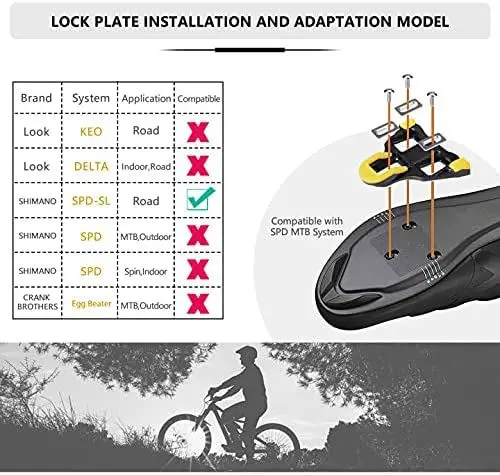 US Warehouse Rennrad Klickpedale Rennschuhe Clip-On-Pedale mit abgedichteten Lagern für Shimano- und KEO-Systeme – Detail 7