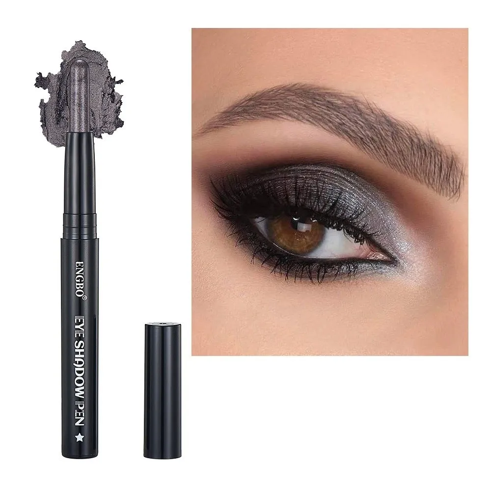 ENGBO Shimmer Glitter Eye Shadow Stick Brightening High Pigment Eyeshadow Pen Lasting Single Shade Monochrome Eyeshadow Daily