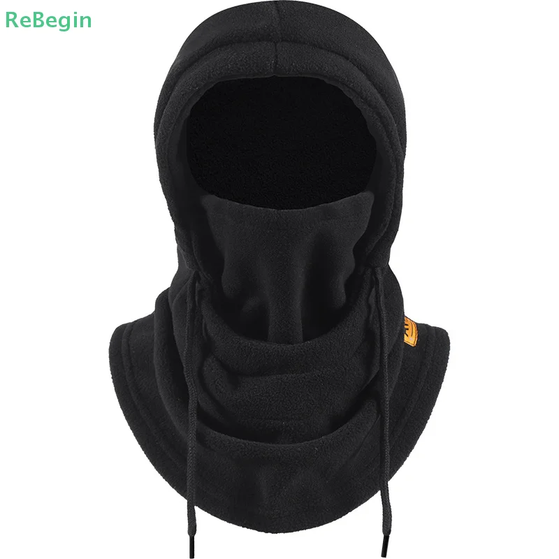 Winter Thermal Fleece Ski Mask Full Face Head Coverings Snowboard Hooded Scarfs Winter Sports Accessories Warm Cycling Headgear