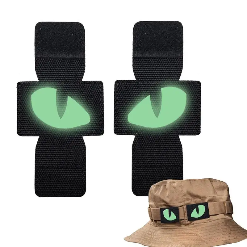 Outdoor Molle Night Action Identification Badge Pendant, Reflective Cat Eye Oxford OK Cloth Patch, Hat Luminous Decor Stickers