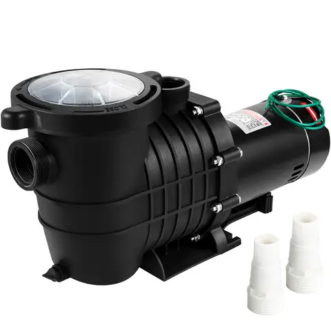 SucceBuy bomba de piscina 110V/220V 5544GPH potente autocebante para cesta coladora de circulación de agua de piscina de entrada/escuela