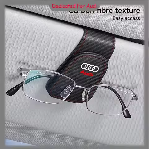 Portable Car Interior Sun Visor Glasses Clip Sunglasses Box For Audi Sline QUATTRO RS A3 A4 B8 8P 8V B6 A5 A6 C7 Q5 B9 B7 C6 A1