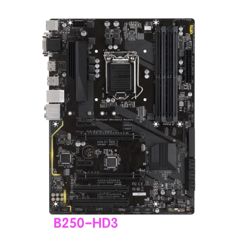 

Suitable For Gigabyte GA-B250-HD3 Motherboard B250 HD3 LGA 1151 DDR4 Mainboard 100% Tested OK Fully Work