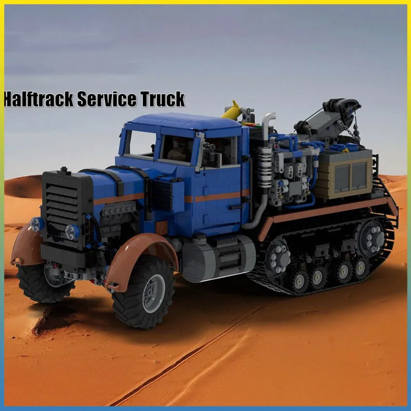 

MOC вездеходный полудорожный грузовик, транспортный грузовик, строительный блок, модель 4092 деталей, подарок на день рождения для мальчиков и детей, строительный блок, игрушка