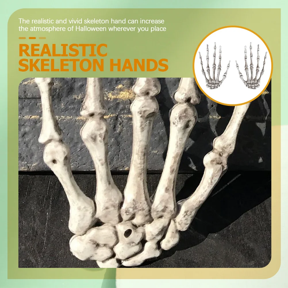 

1Pair Hand Plastic Halloween Decoration Claw Prop Scary Ornament for Party Escape Room Bar Scary Props