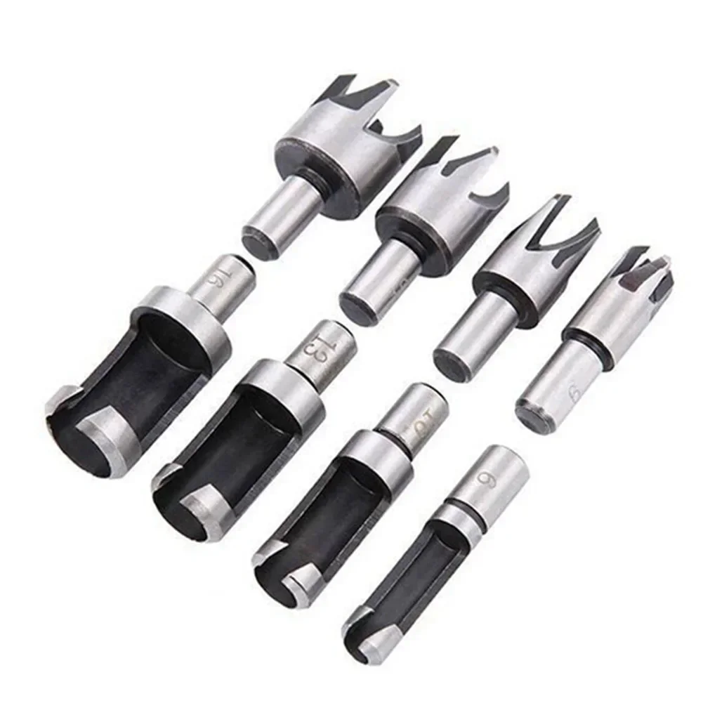 4/8 pz legno Plug Cutter trapano utensile da taglio punta da trapano lavorazione del legno punta da trapano in sughero casa accessori di ricambio per utensili elettrici fai da te