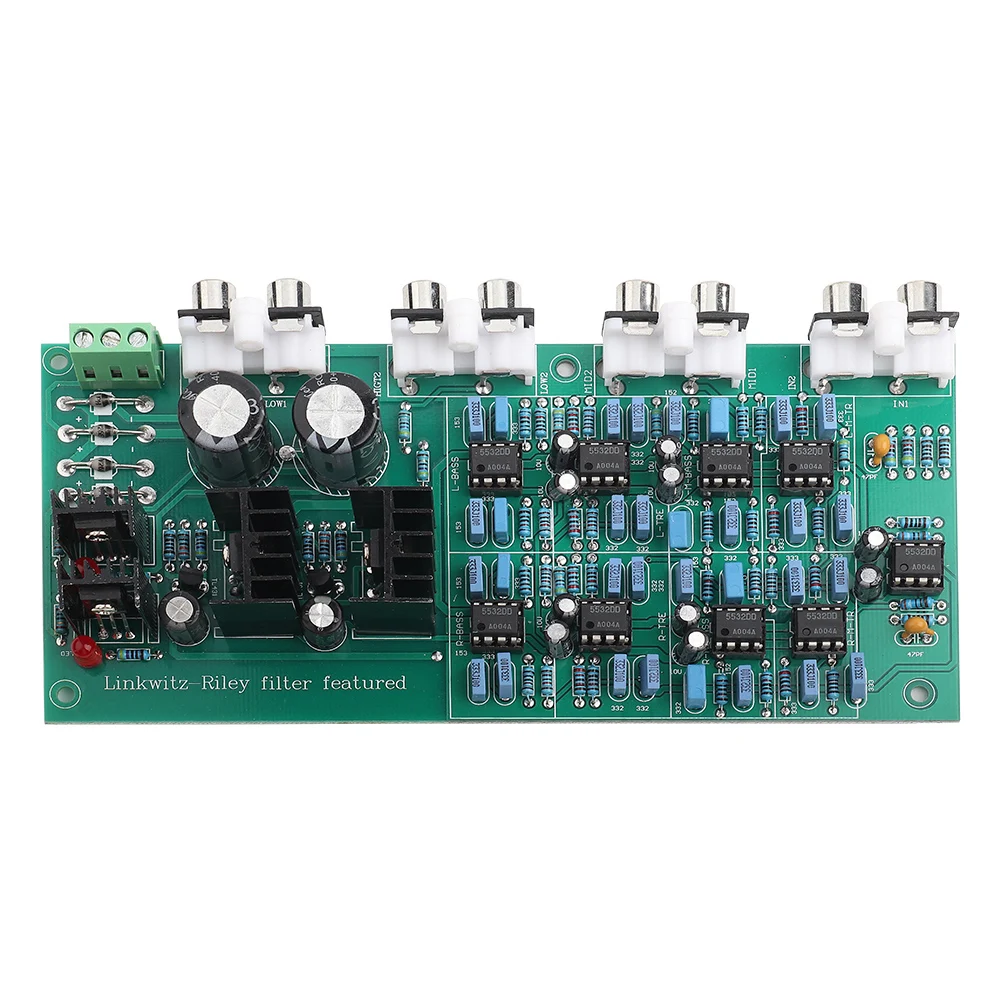 Amplifier Amplifier Board Linkwitz-Riley 3-way electronic 6-Channel Frequency Dividing Board 310HZ/3.1KHZ Linkwitz-Riley NE5532