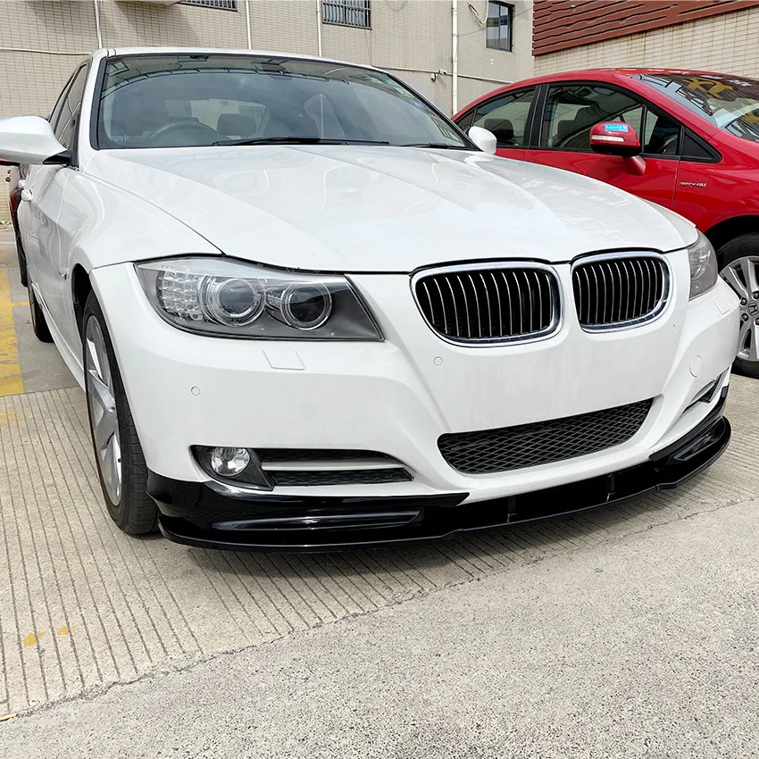 

For BMW 3 Series E90 E91 LCI 320i 2009-2012 Front Bumper Lip Diffuser Spoiler Gloss Black