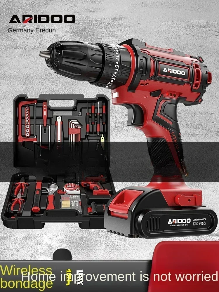 

Powerful ARIDUN Electric Drill with Impact Gun, Lithium Battery and Multifunctional Screwdriver for Home Use