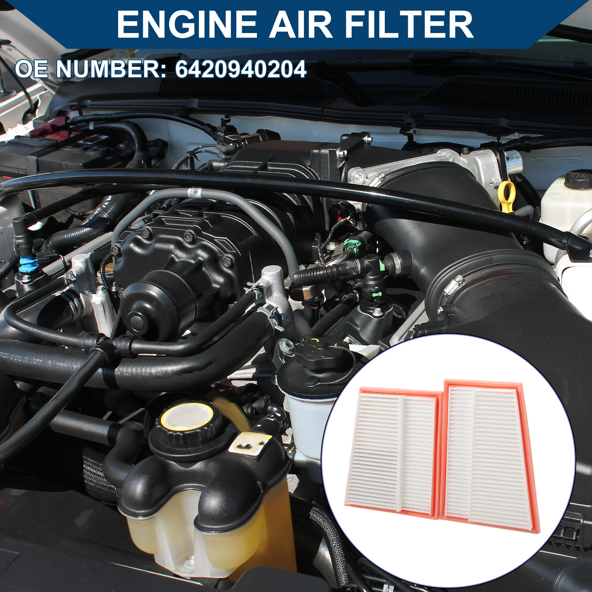 

X Autohaux автомобильный воздушный фильтр двигателя No6420940204 для MERCEDES-BENZ C320 3.0L 2000-2015 2 шт.