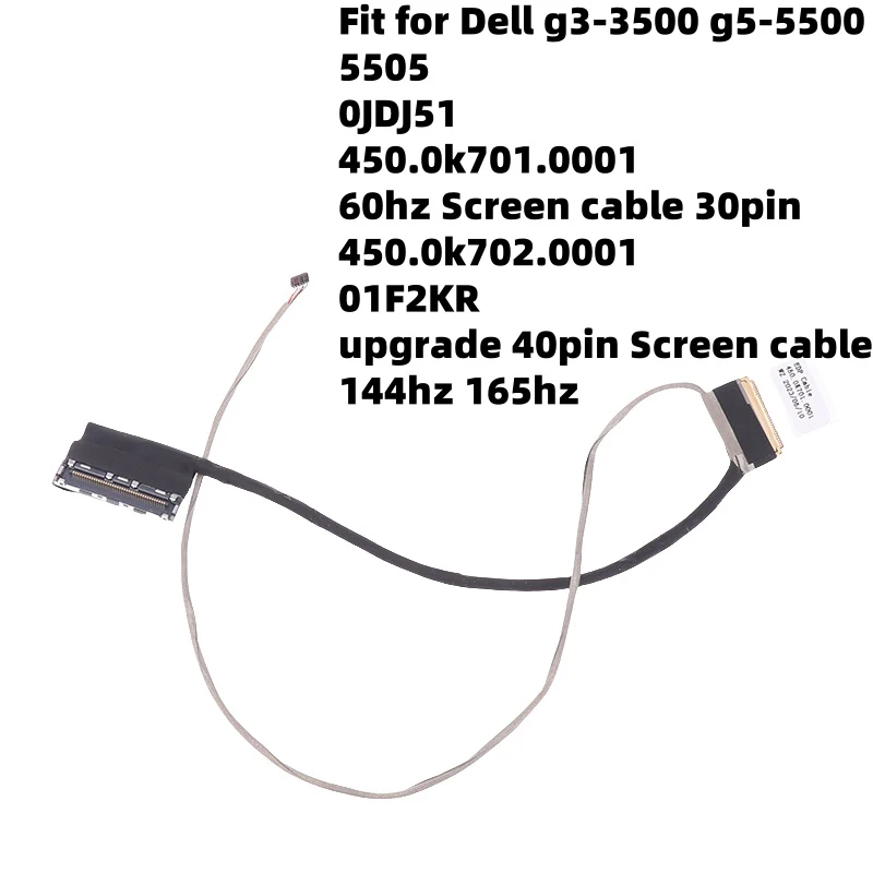 1Piece 30pin/40pin LCD Video Screen Cable – 01F2KR 450.0K702.0001, Durable LVDS Cable For Dell G3 3500/3579/3590 Laptop