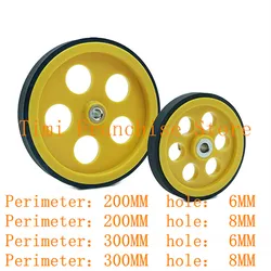 Misuratore conteggio ruota perimetrale 200mm 300MM foro 6mm/8mm lunghezza di misurazione rotonda sincrona conteggio che varia la ruota del misuratore dell'encoder